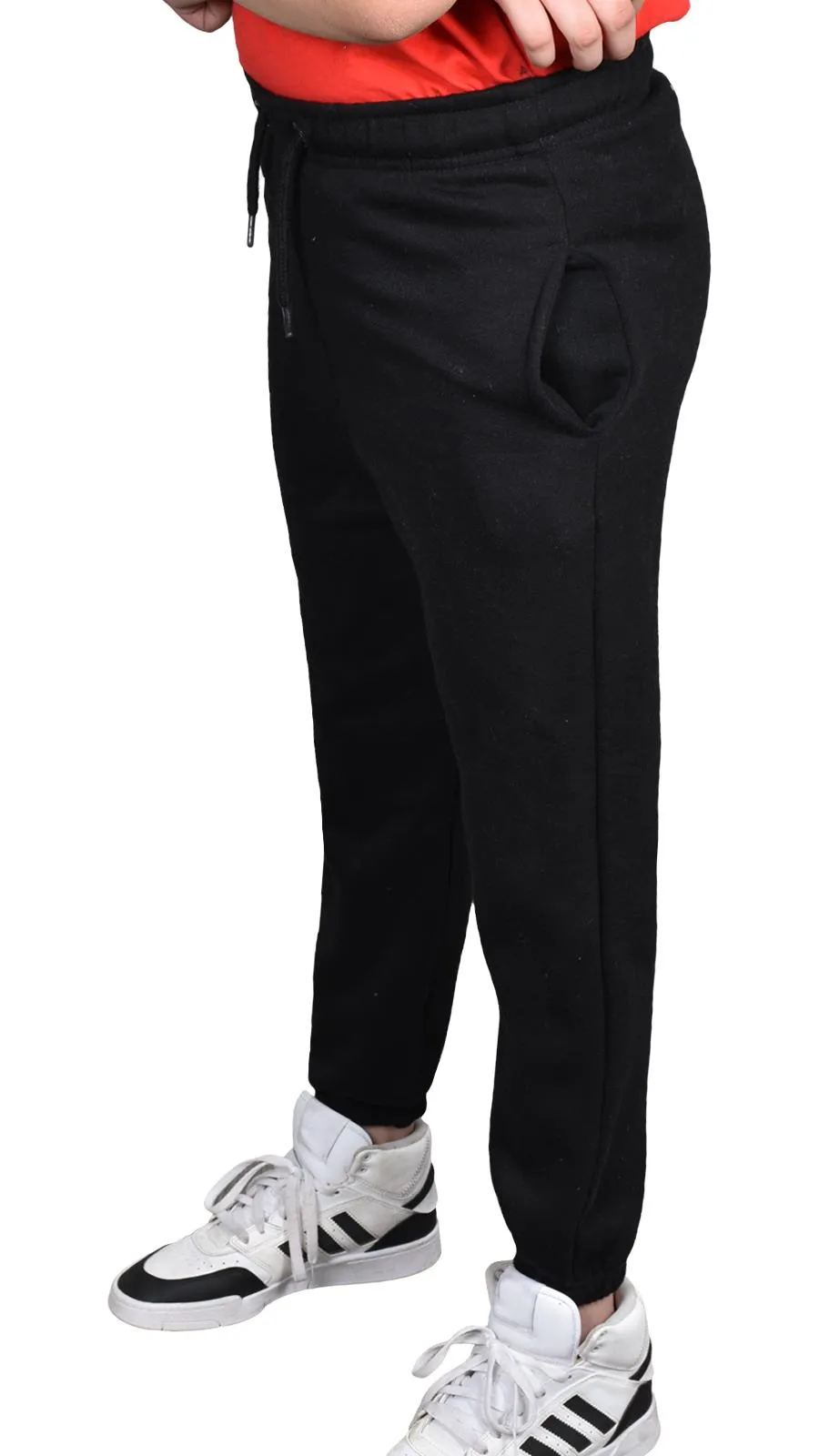 2 Pack Kids Plain Jogging Bottoms