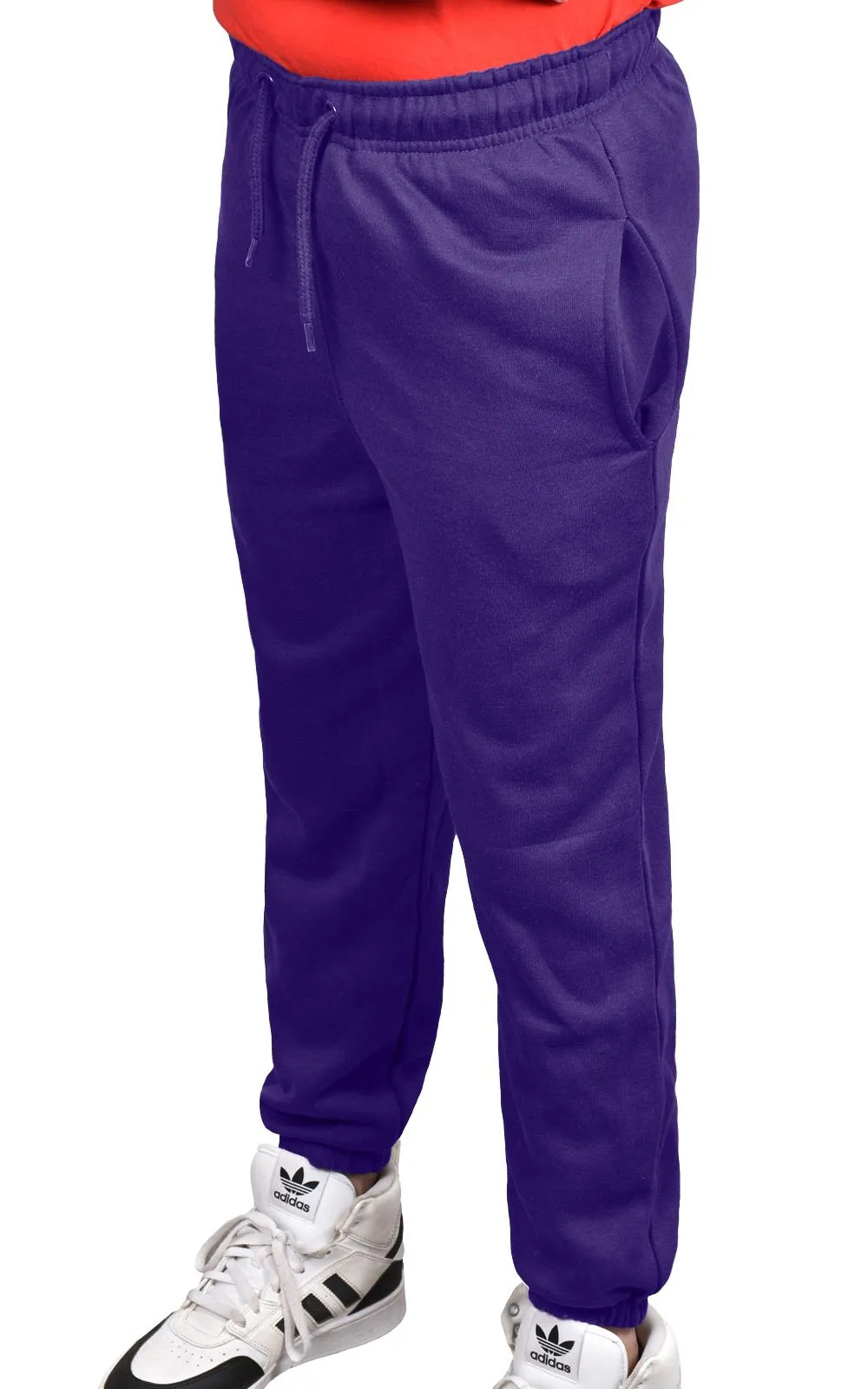 2 Pack Kids Plain Jogging Bottoms