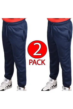 2 Pack Kids Plain Jogging Bottoms