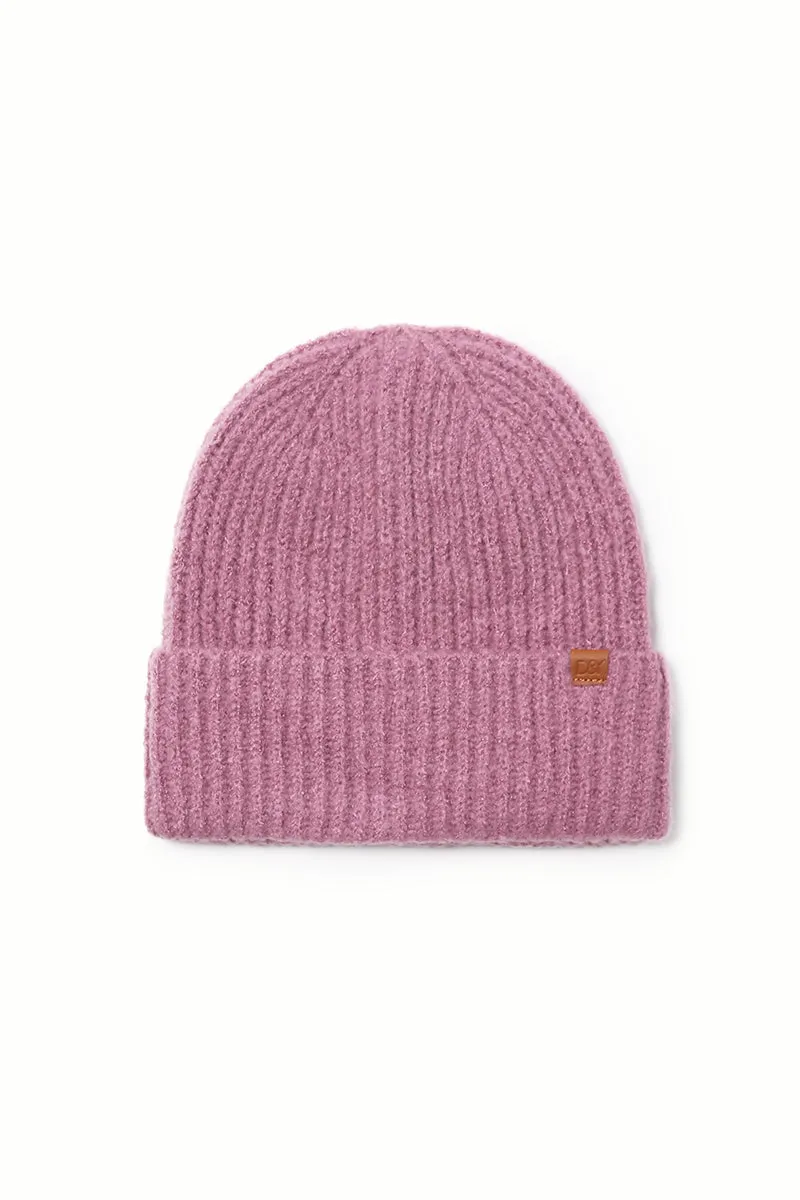 ABB250 - Solid knit cuffed beanie