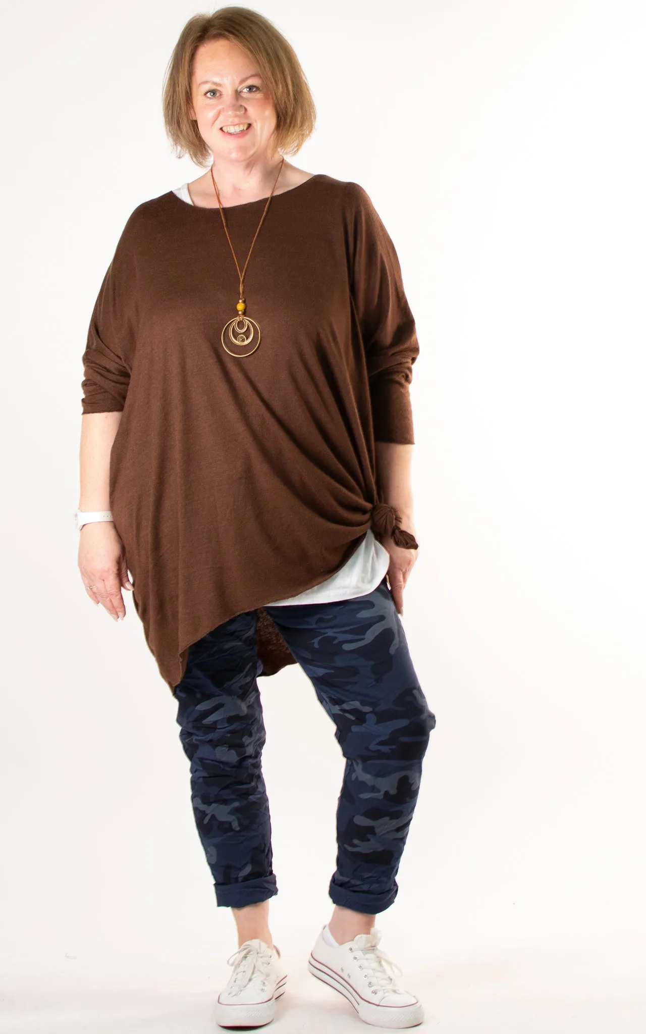 Amy Soft Knit Top | Brown