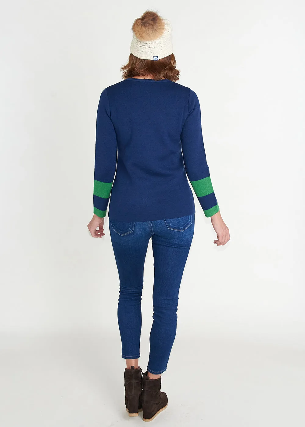 Antler Sweater - Navy Blue