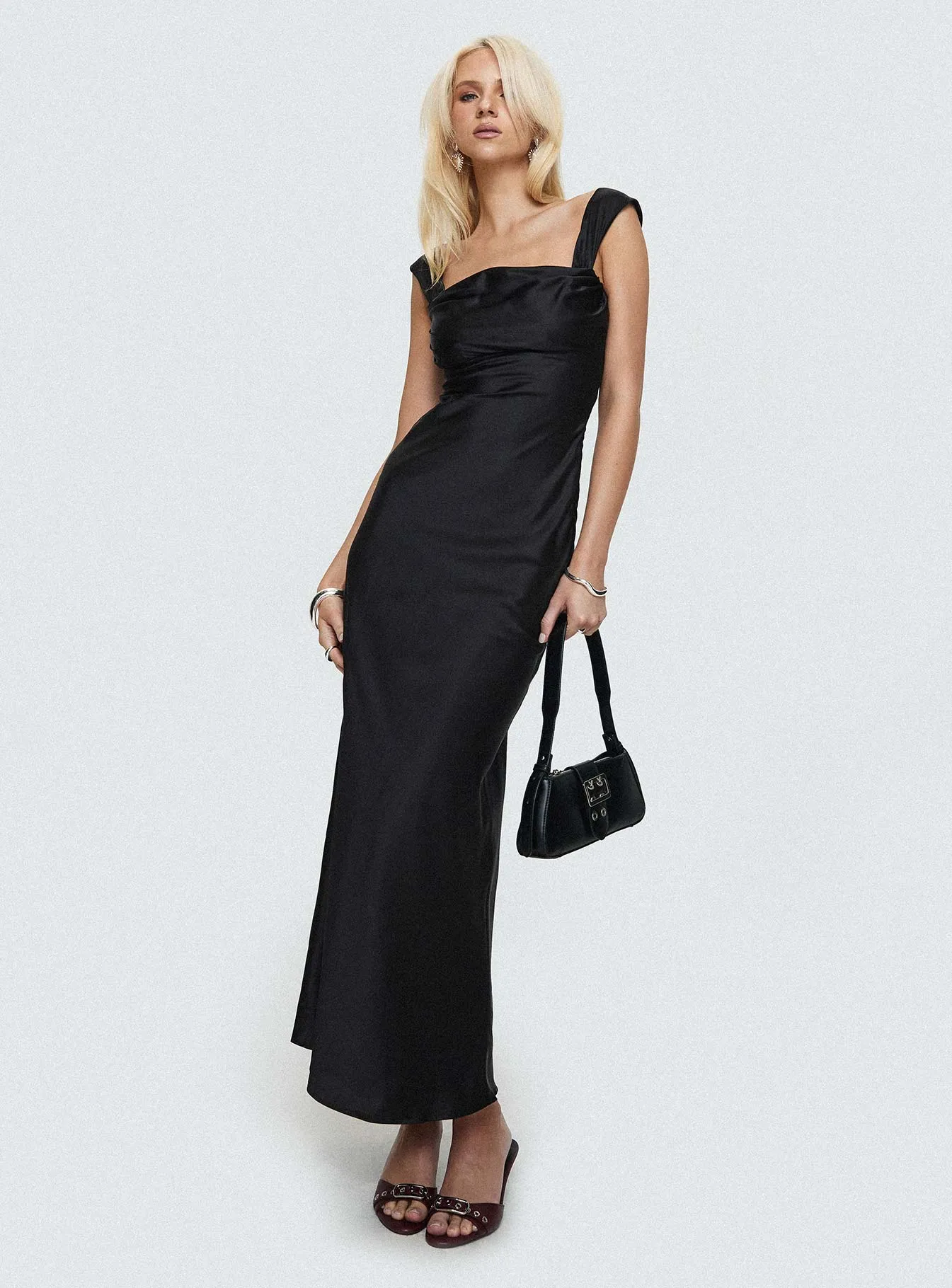 Azura Off The Shoulder Maxi Dress Black