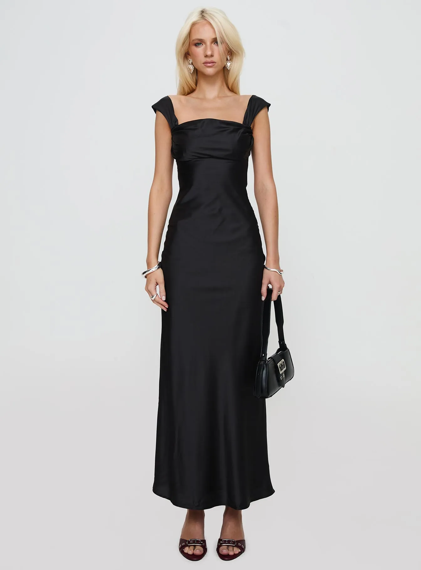 Azura Off The Shoulder Maxi Dress Black