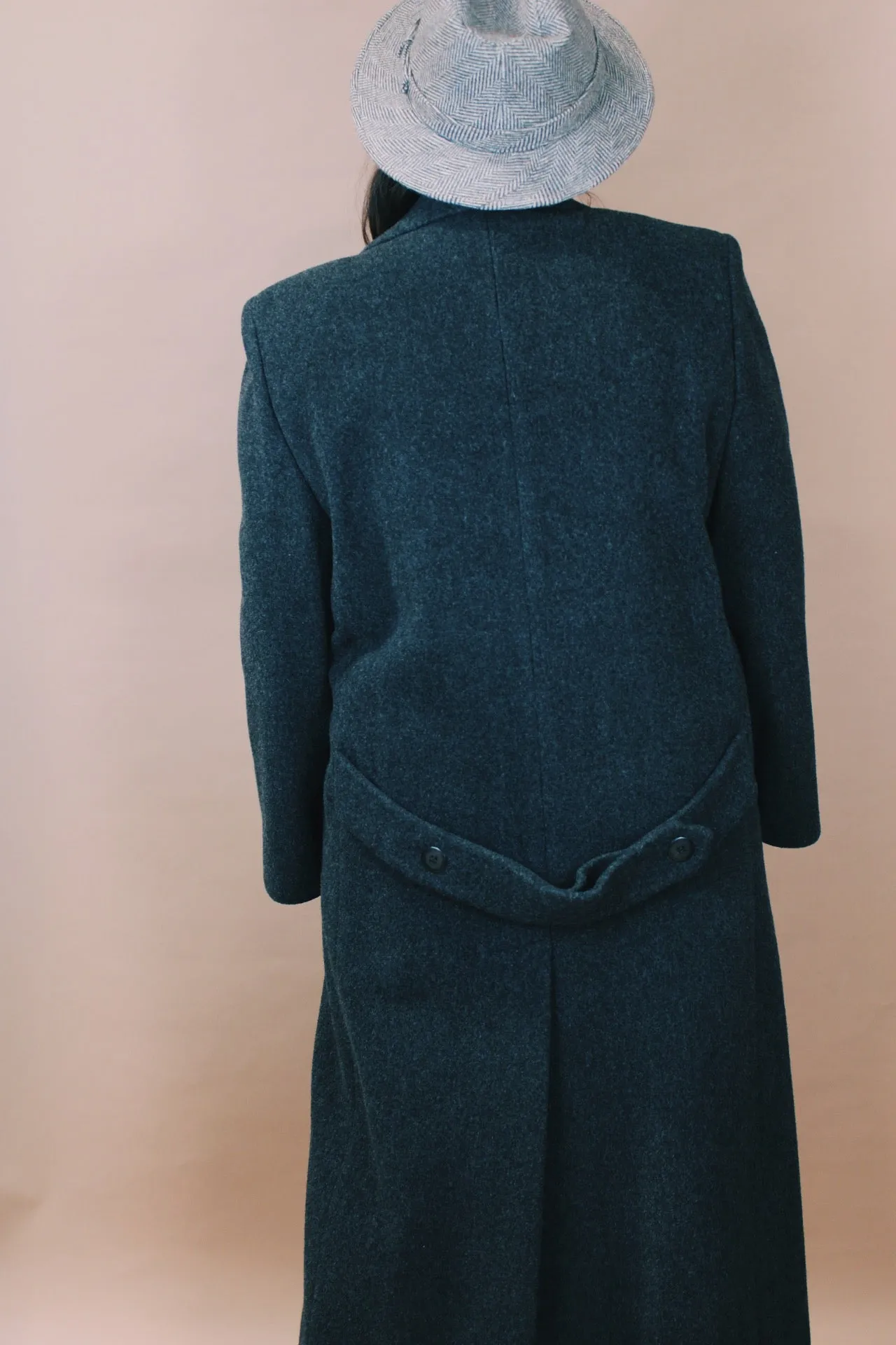 Charcoal Wool Long Coat