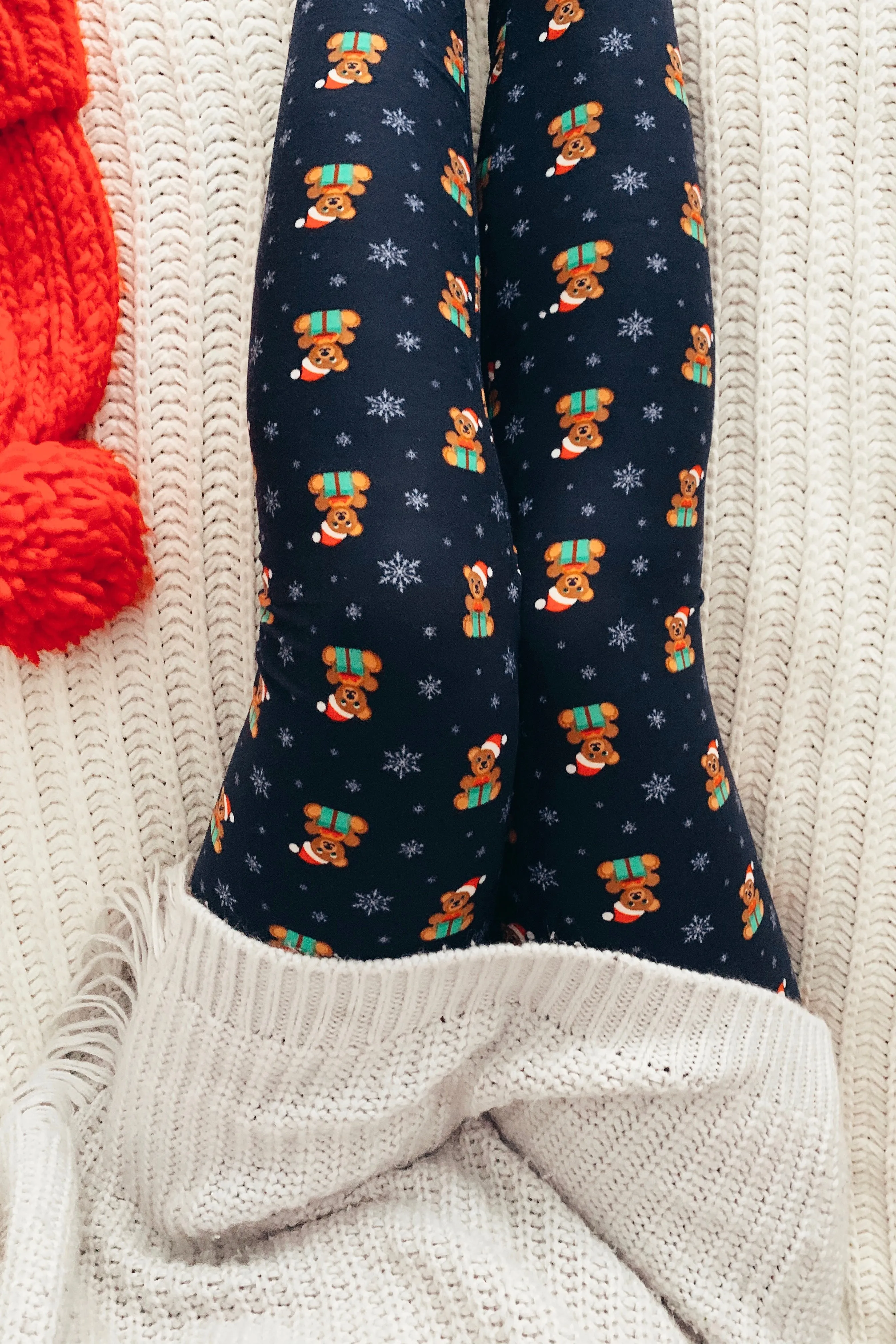 Christmas Bear Christmas Print QUEEN SIZE Leggings