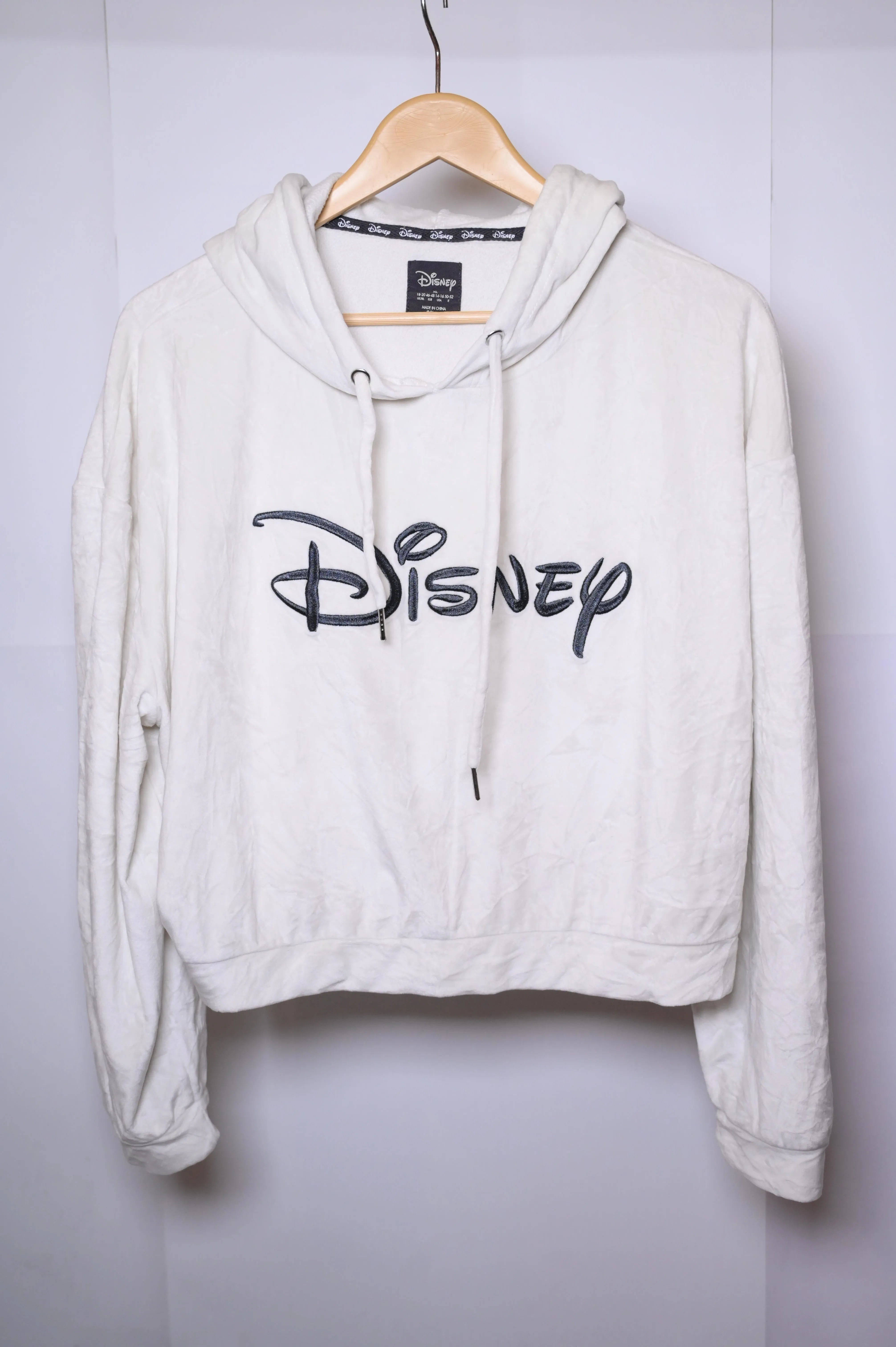 Disney Cozy Off-White Full-Sleeve Hoodie with Hood