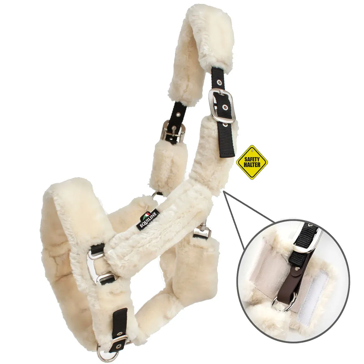 Equiline Terris Sheepskin Shipping Halter