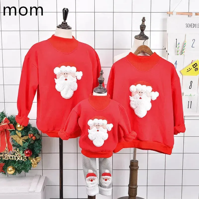 Family Christmas Deer Santa claus sweatshirt