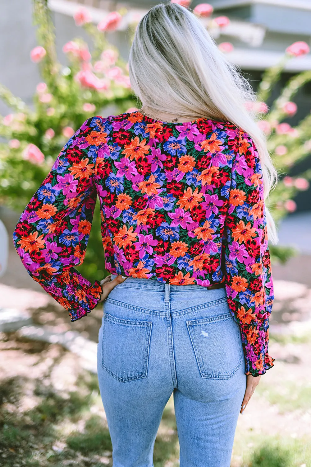 Floral Wrap Long Sleeve Bodysuit