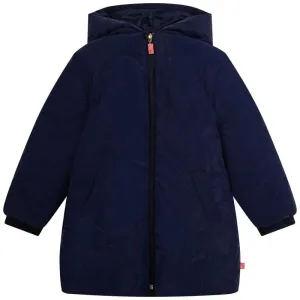 Girls Navy Hooded Puffer Jacket