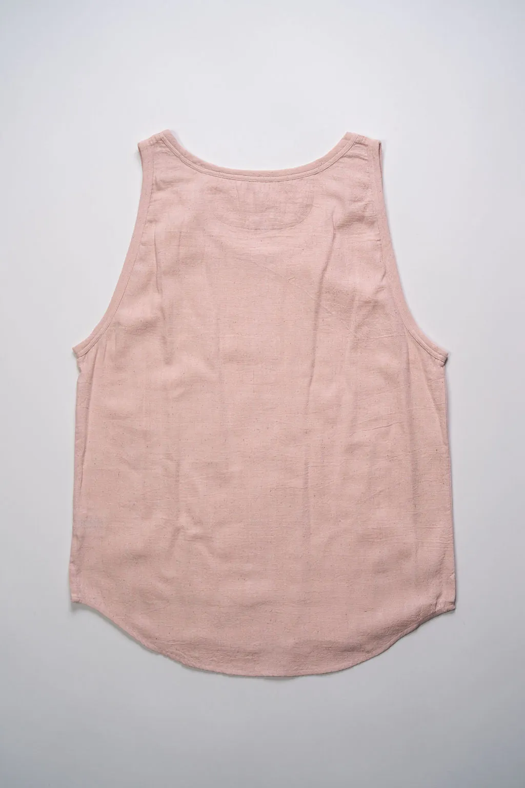 Indi   Ash Ripley Tank Handwoven Kala Cotton - Sappanwood Pink