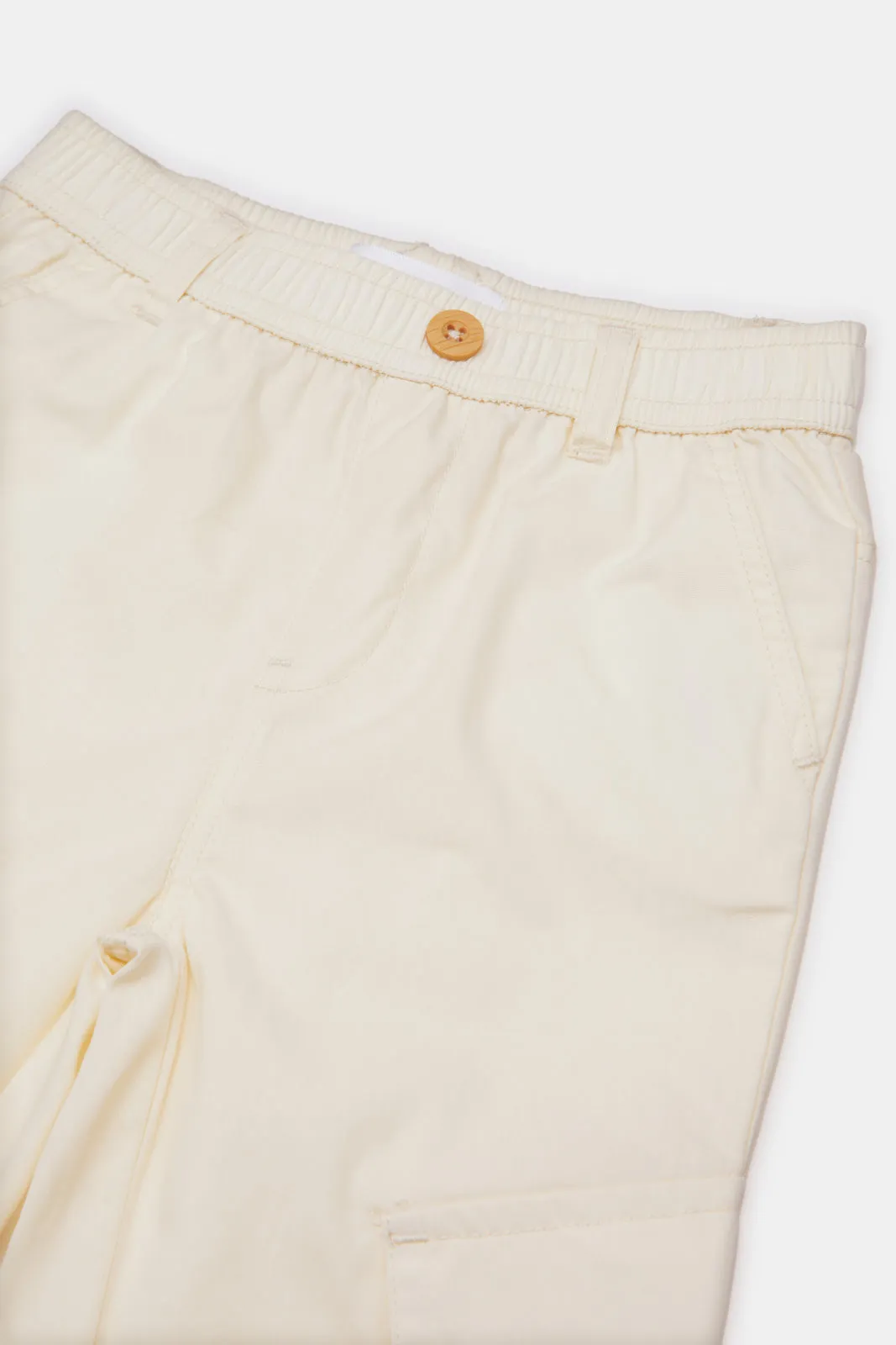 Infant Boys Beige Cargo Pants