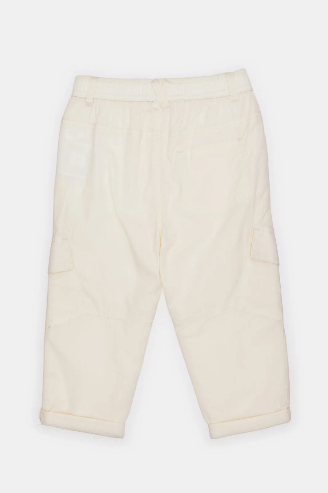 Infant Boys Beige Cargo Pants