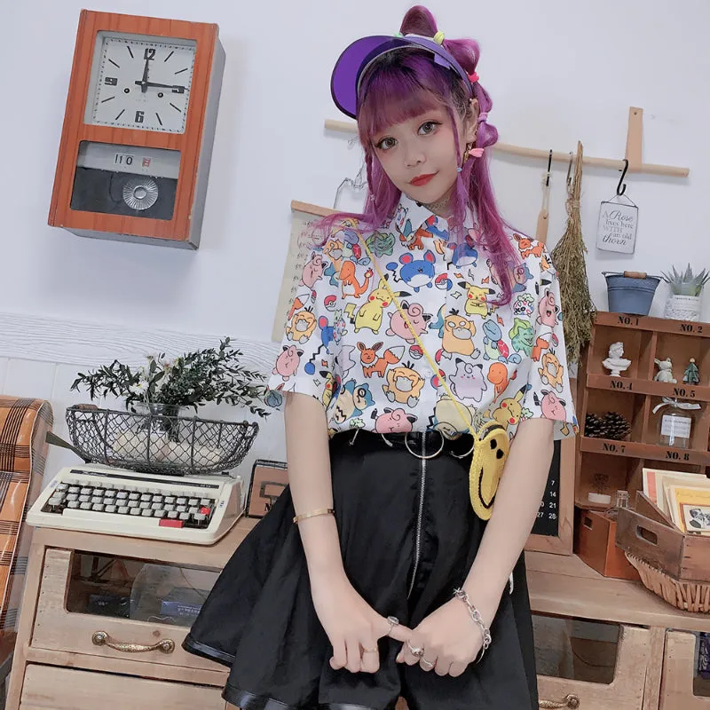 Kawaii Animal Print Blouse Shirts KI669