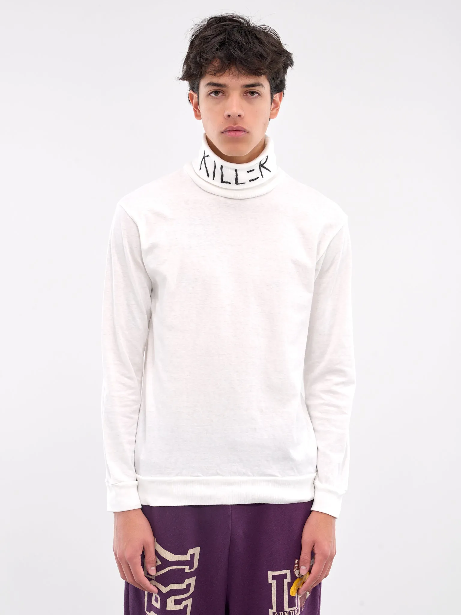 Killer Embroidered Turtleneck (K2409LC019-WHITE)