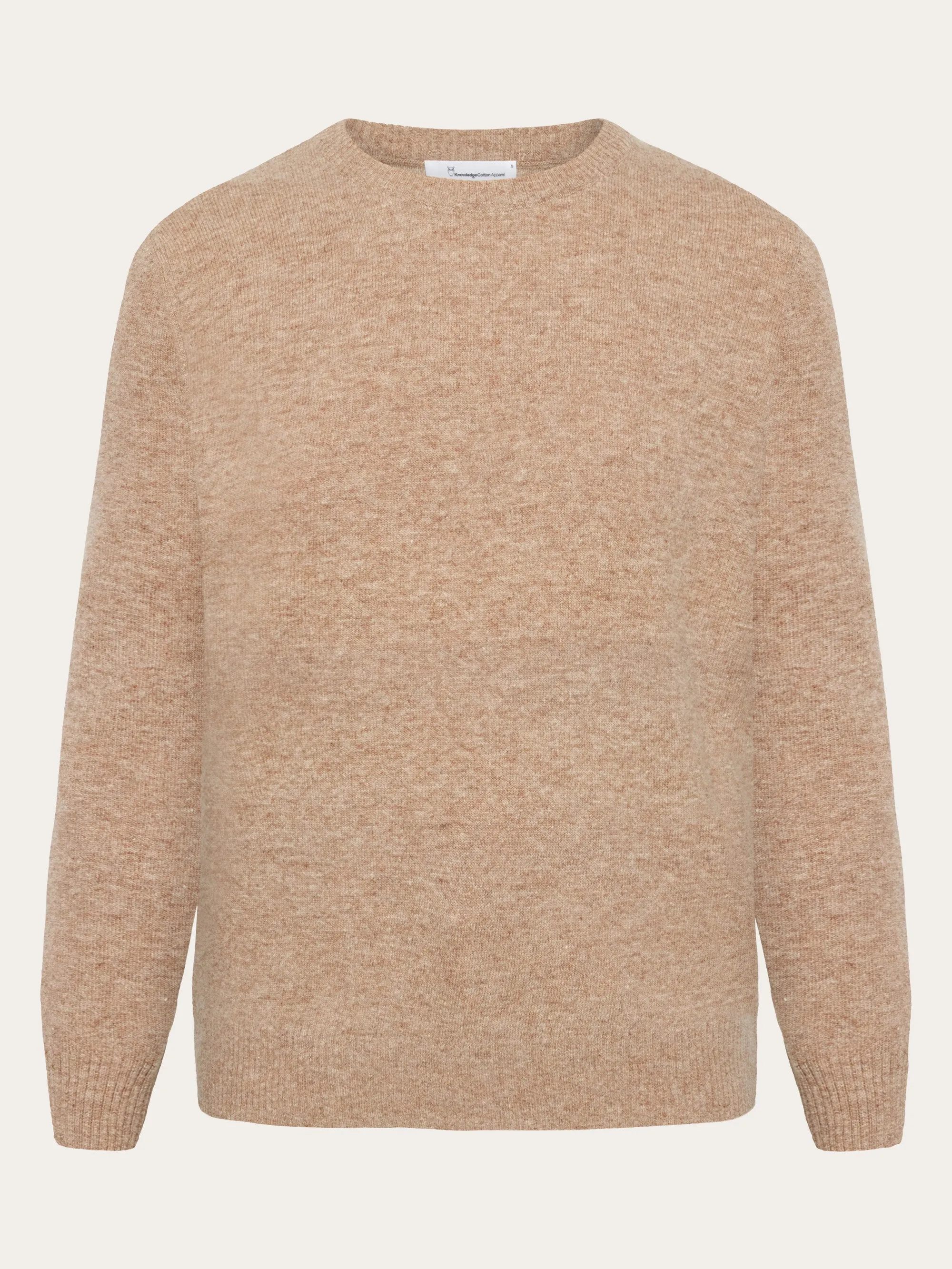 Lambswool crew neck - Kelp melange