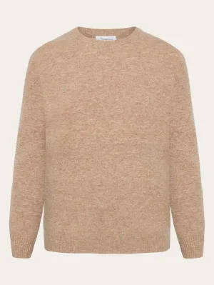 Lambswool crew neck - Kelp melange