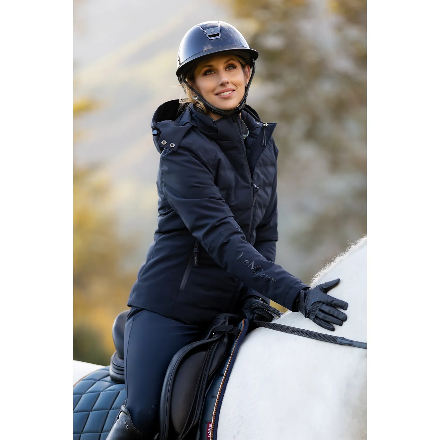 LeMieux Brooke Ladies Waterproof Hybrid Jacket, Navy