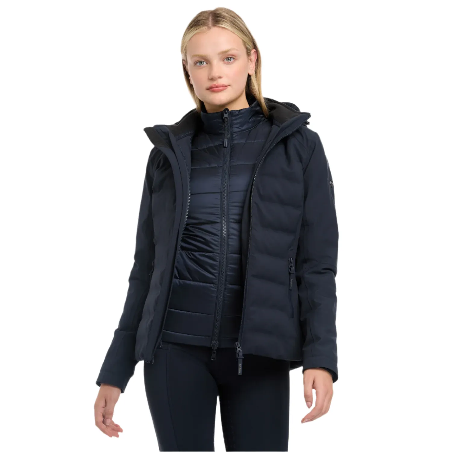 LeMieux Brooke Ladies Waterproof Hybrid Jacket, Navy