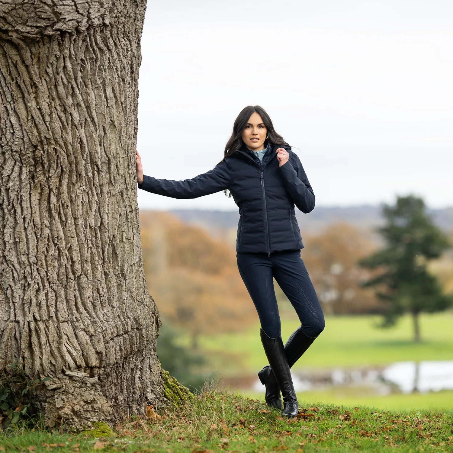 LeMieux Brooke Ladies Waterproof Hybrid Jacket, Navy