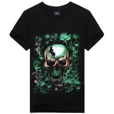 Men T-shirt 3d Print Nightmare Tiger Short-Sleeved