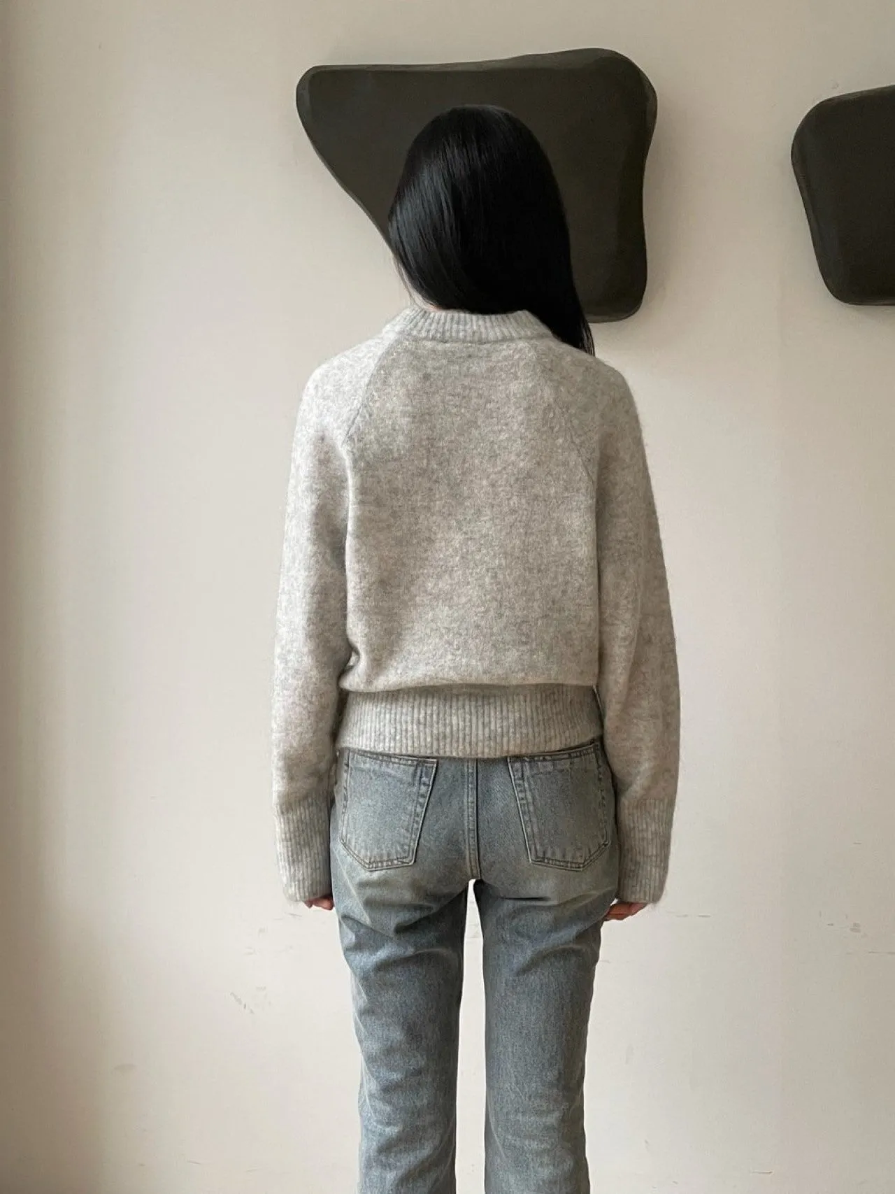 MOHAIR ROUND NECK KNIT