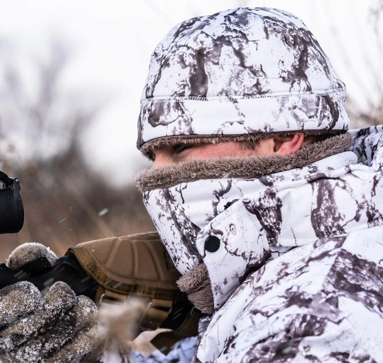 Natural Gear Snow Camo Stealth Hunter Neck Gaiter