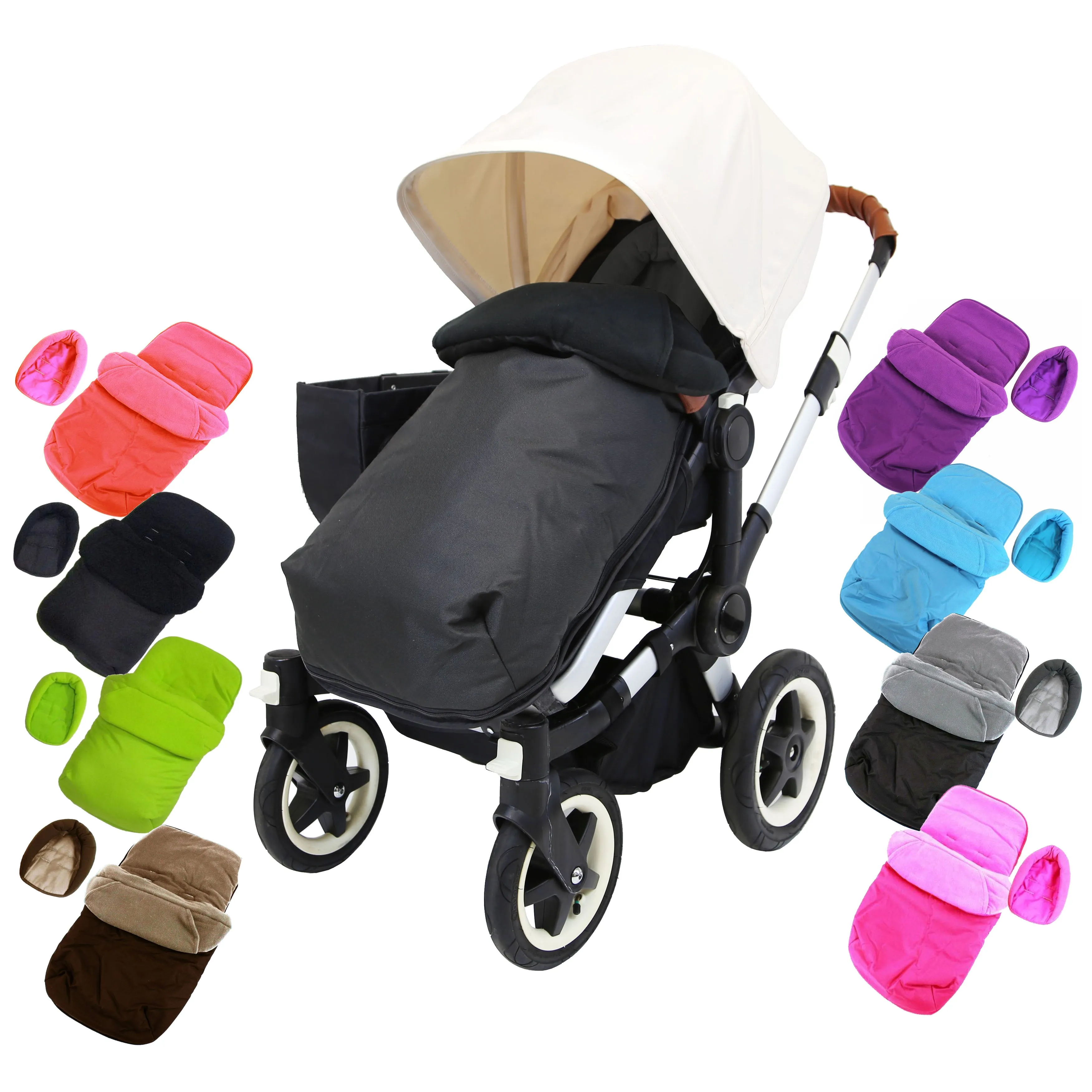 Padded Footmuff With Head Support Pouches For Bugaboo Bee