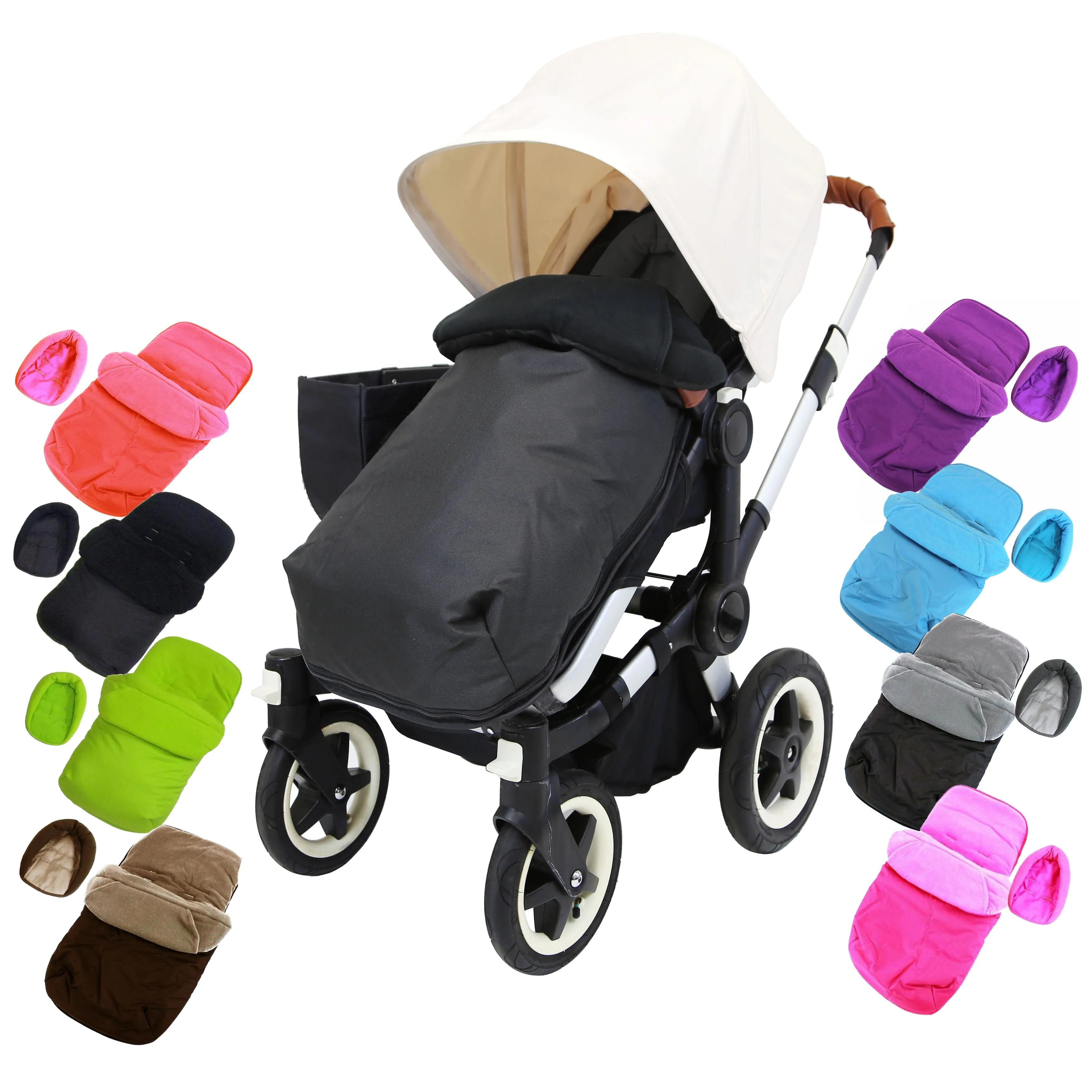 Padded Footmuff With Head Support Pouches For Bugaboo Bee