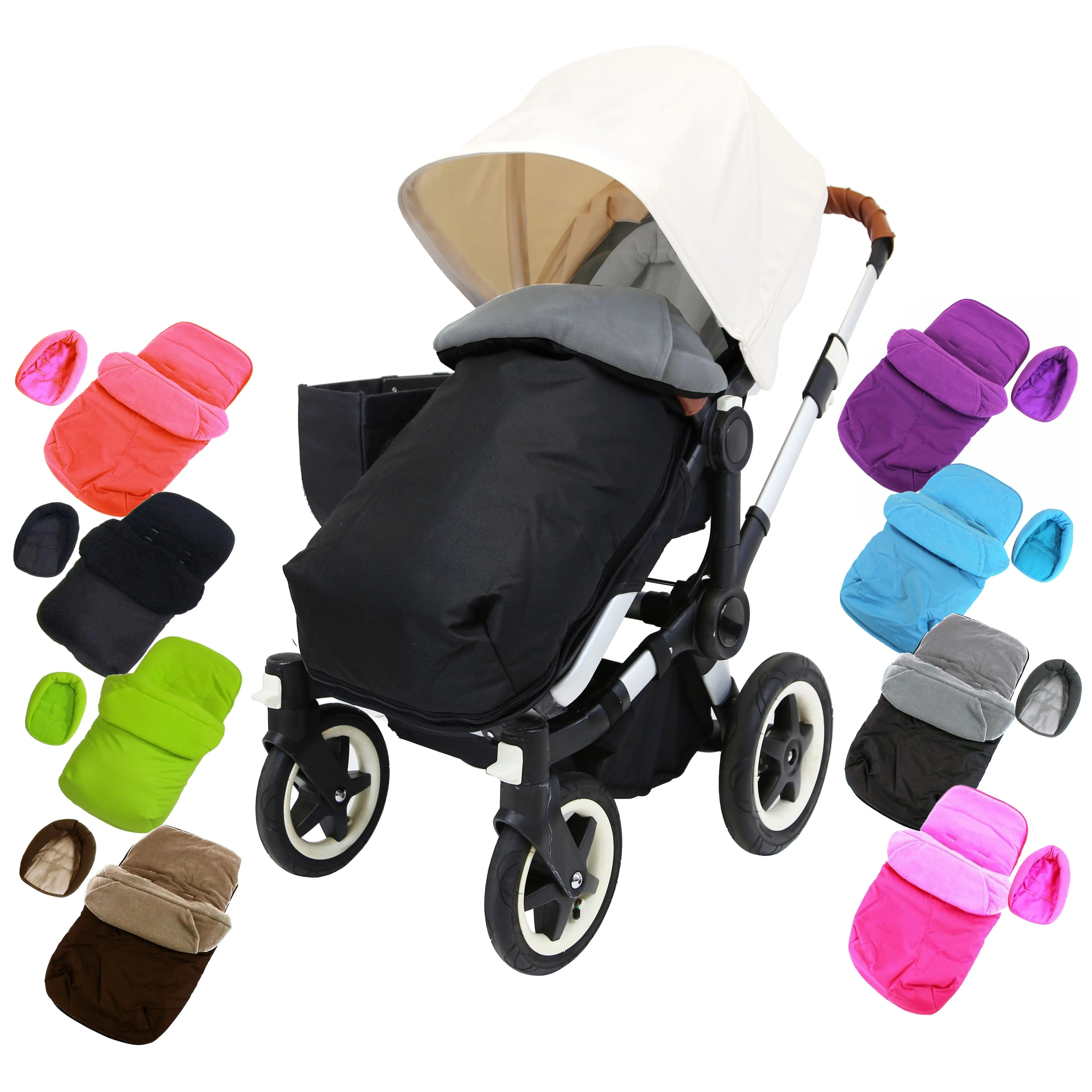 Padded Footmuff With Head Support Pouches For Bugaboo Bee