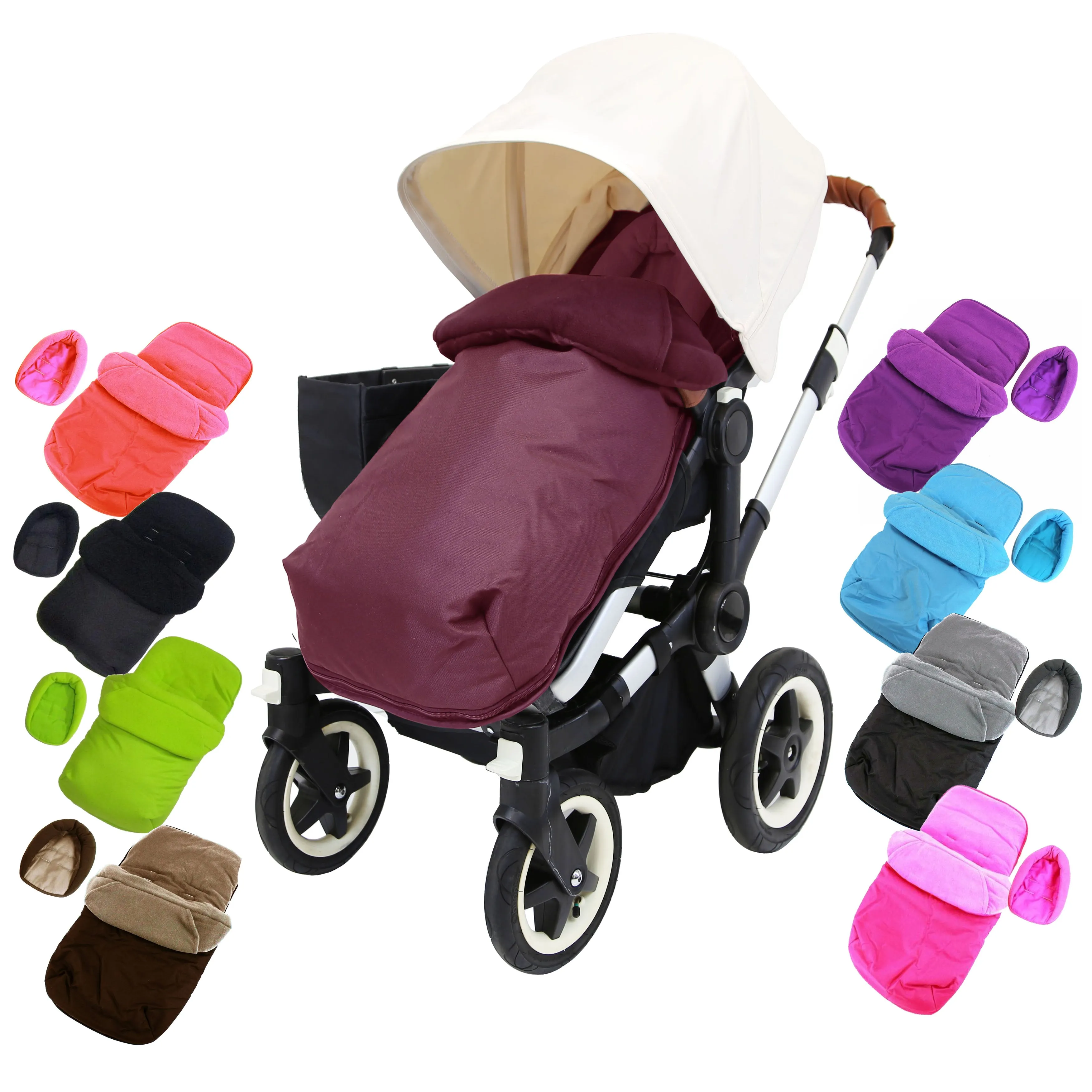 Padded Footmuff With Head Support Pouches For Bugaboo Bee