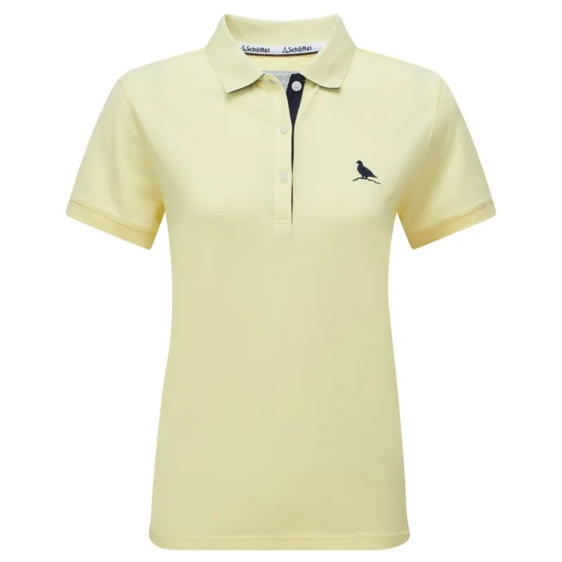 Schoffel St Ives Tailored Ladies Polo Shirt - Pale Lemon