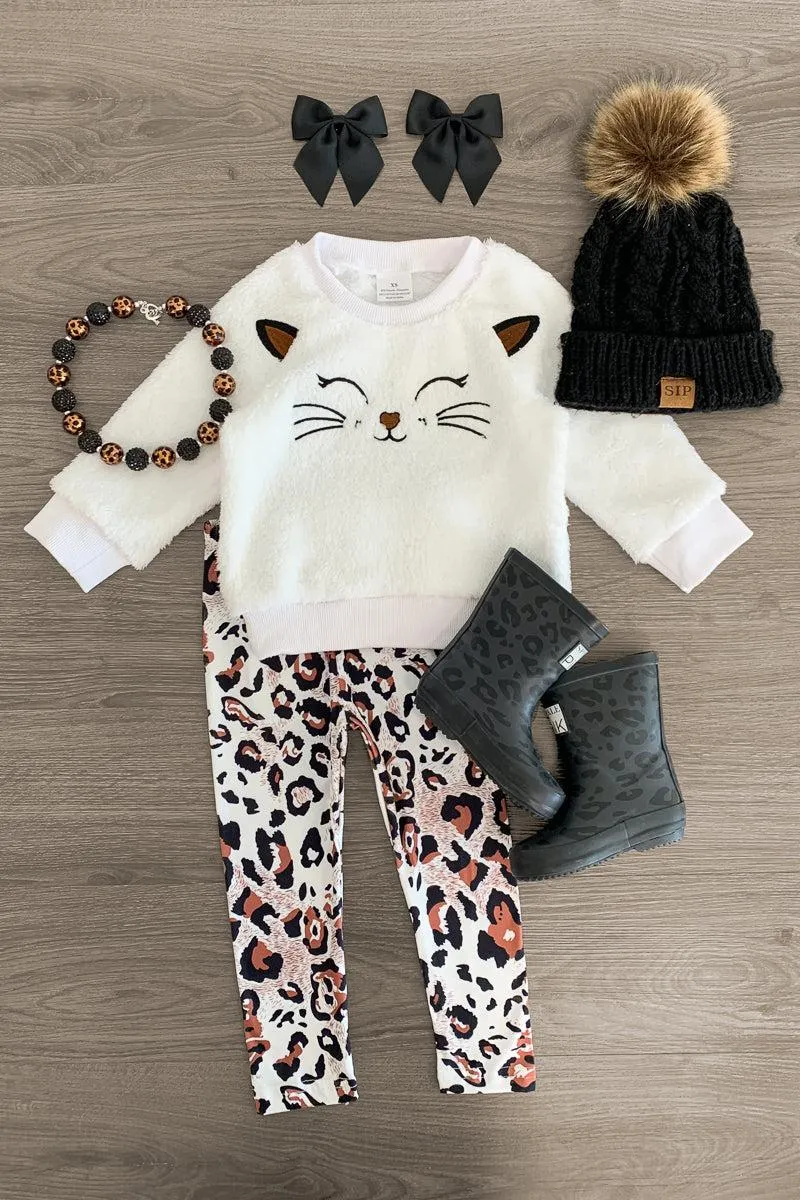 Sherpa Kitty Legging Set