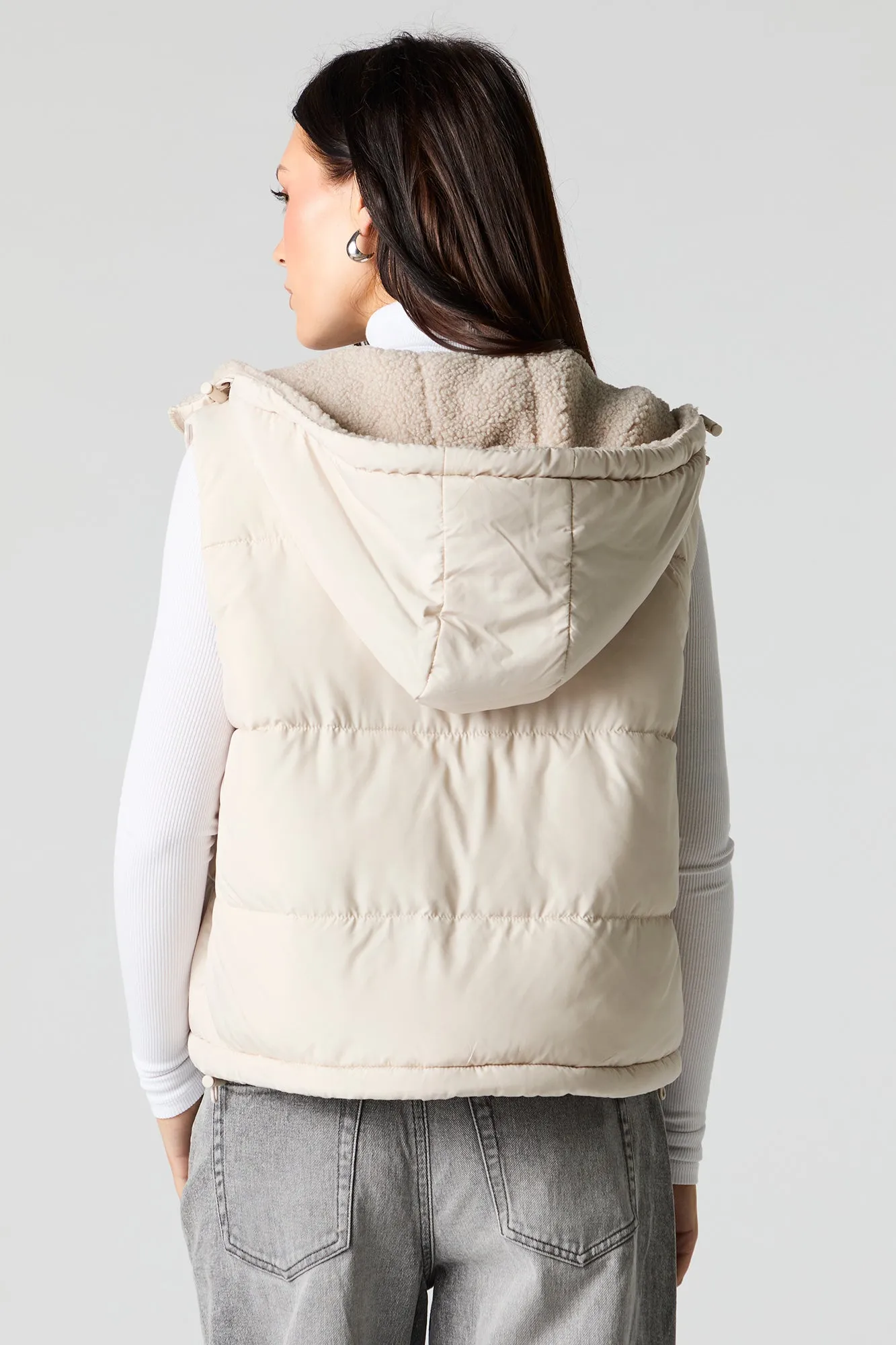 Sherpa Lined Puffer Vest