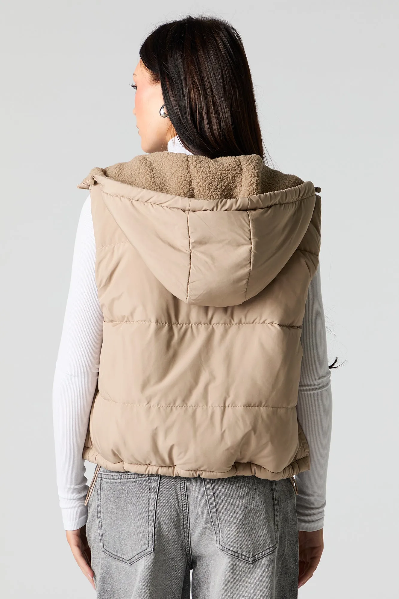 Sherpa Lined Puffer Vest