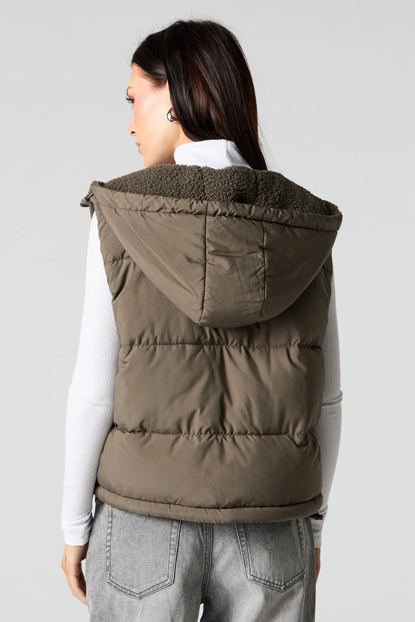 Sherpa Lined Puffer Vest