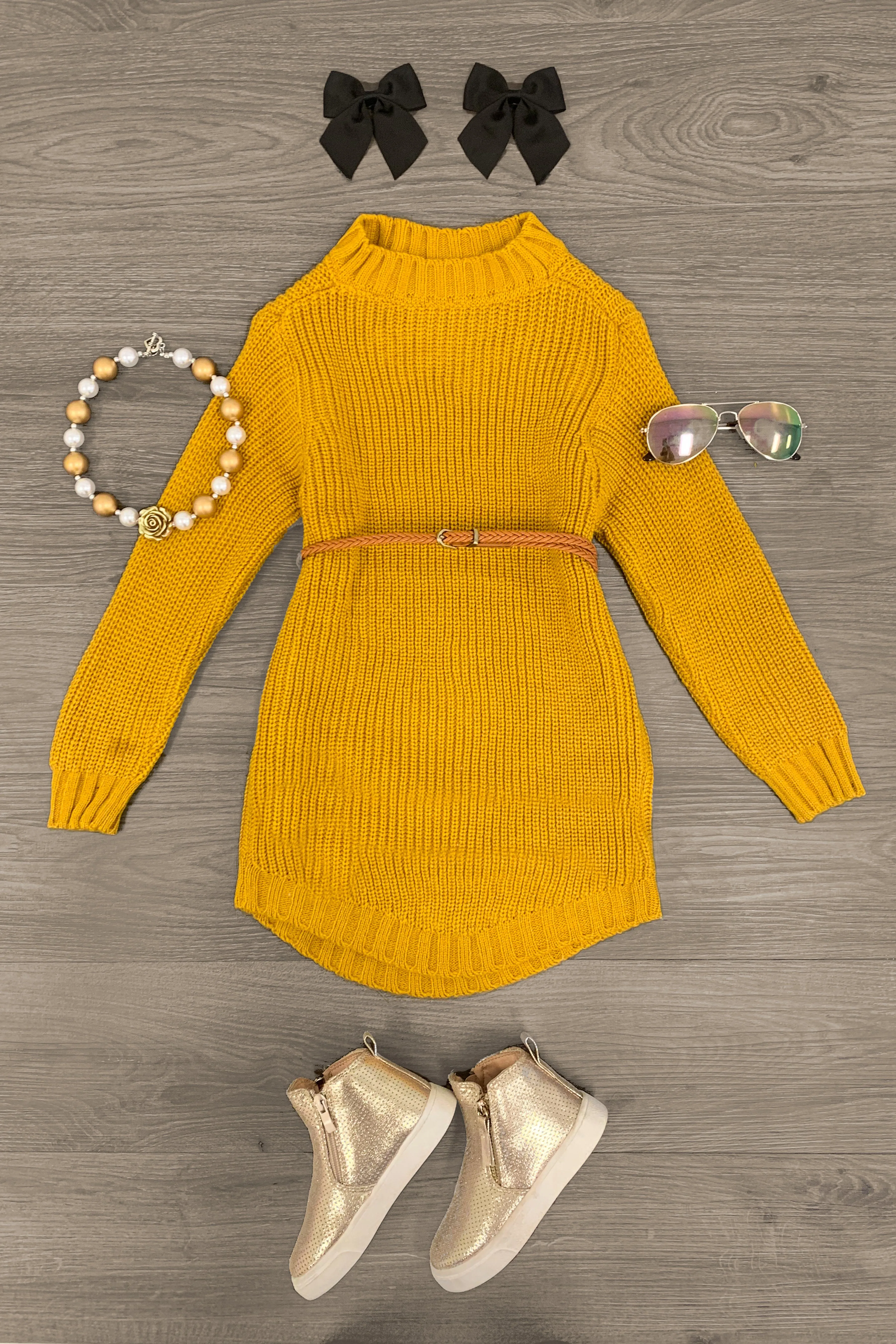 Sweater Dress with Belt