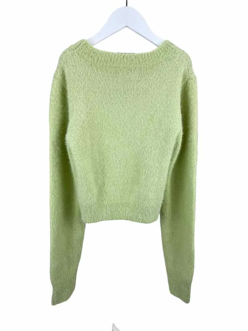 Urban Outfitters Women's/Teen Girls' Fuzzy Shrunken Cropped Sweater Lime Size S (runs small)