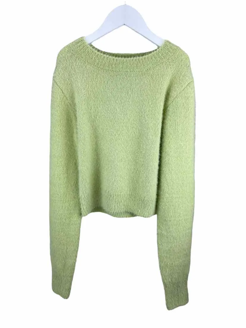 Urban Outfitters Women's/Teen Girls' Fuzzy Shrunken Cropped Sweater Lime Size S (runs small)